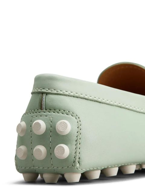 Tod's pebble-detail leather loafers - Green