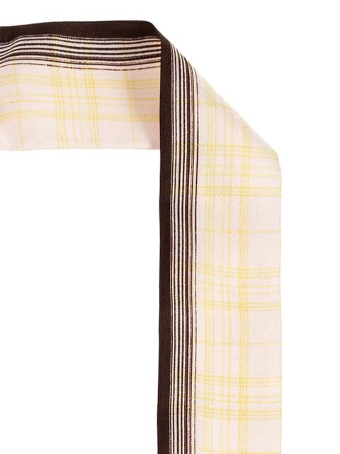 Jil Sander plaid-patter silk scarf - Neutrals