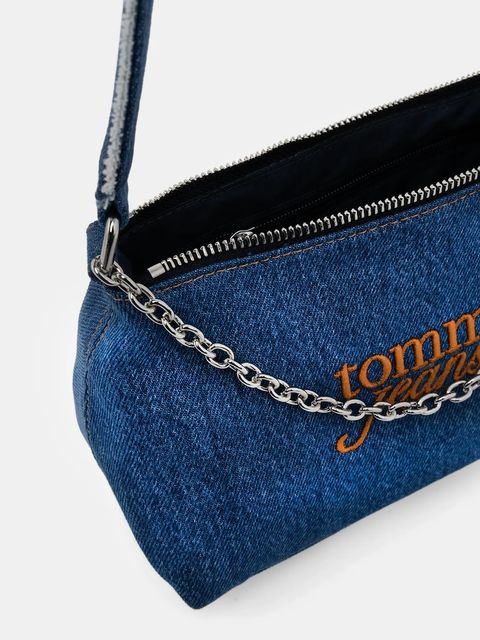 Tommy Jeans torebka jeansowa kolor niebieski AW0AW18575