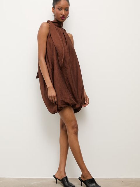 Answear.LAB sukienka bombka z lyocellem - zdjęcie produktu nr 1