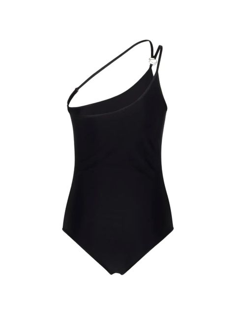 Coperni one-shoulder logo-plaque swimsuit - Black - zdjęcie produktu nr 2
