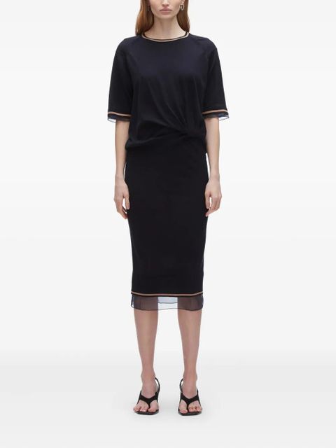 3.1 Phillip Lim twist-detail wool dress - Blue