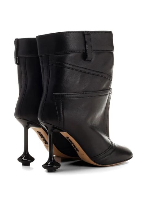 LOEWE Toy petal-toe leather ankle boots - Black