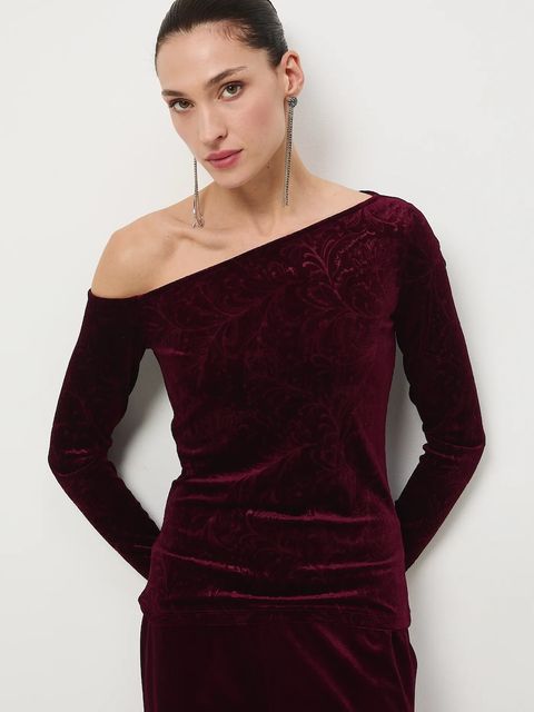 Medicine longsleeve kolor bordowy cold shoulder