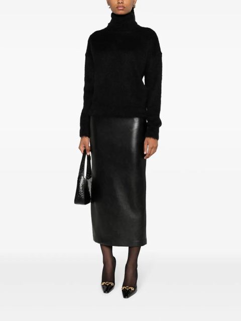 Saint Laurent brushed-knit roll-neck jumper - Black - zdjęcie produktu nr 2