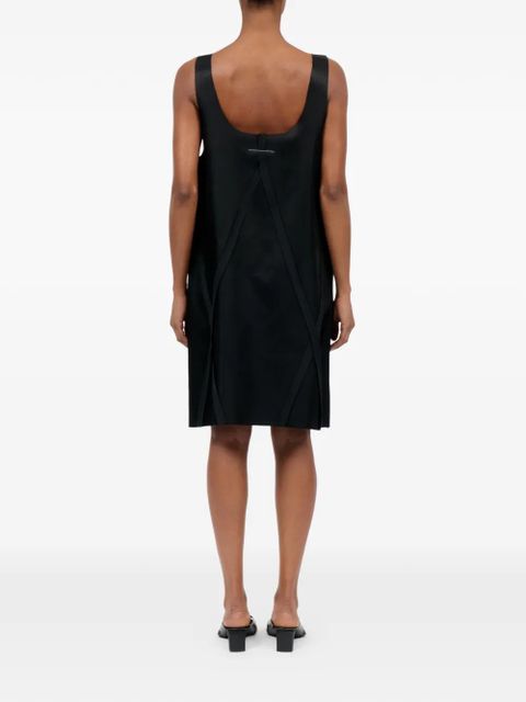 MM6 Maison Margiela V-neck panelled mini dress - Black