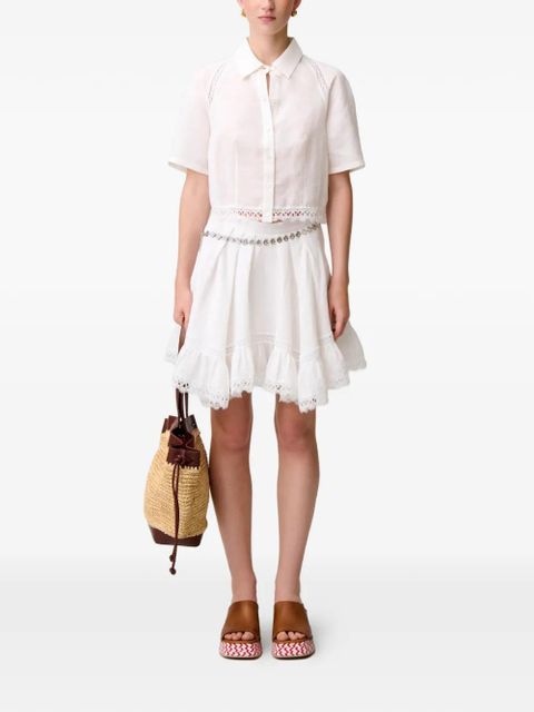Claudie Pierlot lace-trim shirt - White - zdjęcie produktu nr 2