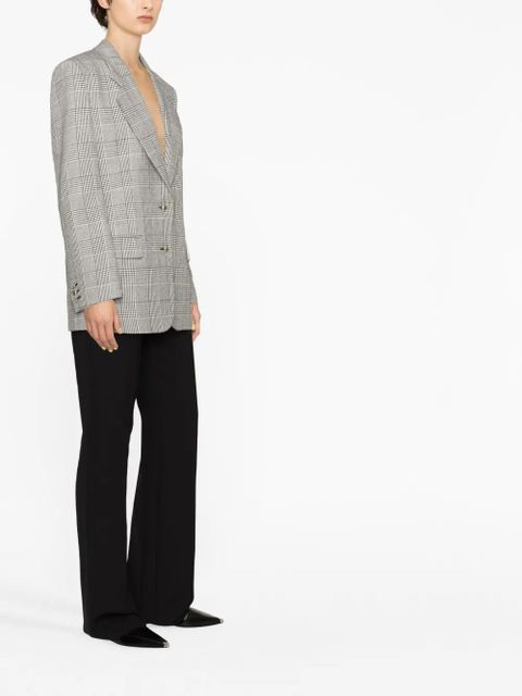 Alessandra Rich Prince of Wales check single-breasted blazer - Black