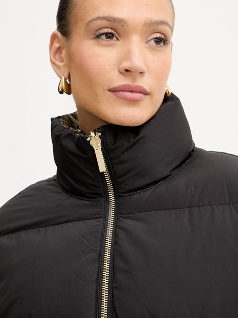 Just Cavalli kurtka dwustronna kolor zielony zimowa 79PAS422 CQDS5