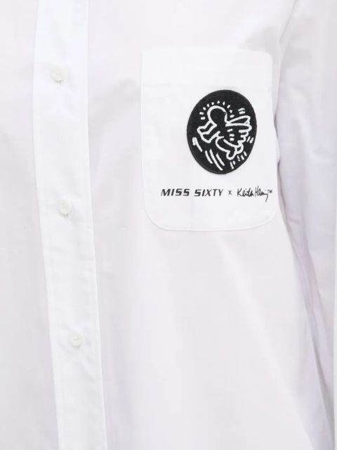 Miss Sixty koszula bawełniana 0 damska kolor biały regular z kołnierzykiem klasycznym 6L3XJ2380000