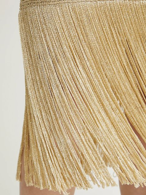 Simona Corsellini spódnica kolor złoty midi ołówkowa P25CPGOO01