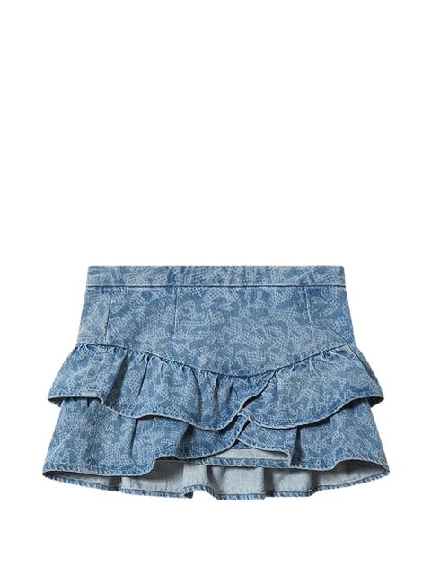 MARANT ÉTOILE LEYJE ruffled mini skirt - Blue - zdjęcie produktu nr 1