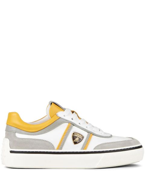 Tod's Automobili Lamborghini logo-debossed low-top sneakers - White - zdjęcie produktu nr 1