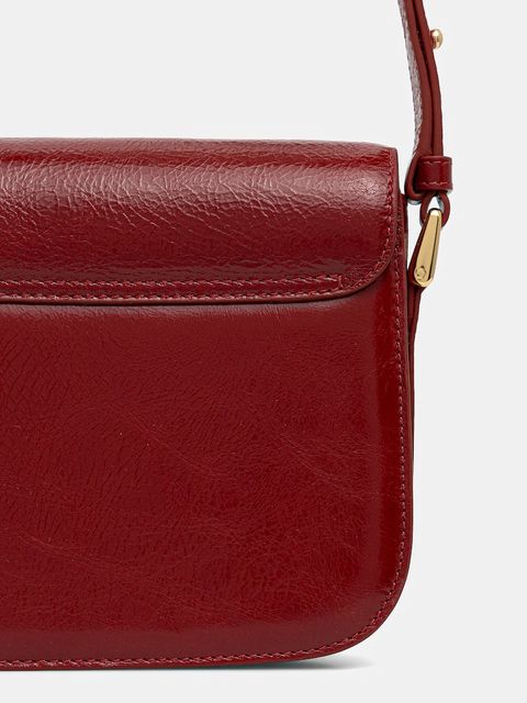 A.P.C. torebka skórzana sac grace small kolor czerwony PXCCK.F61413