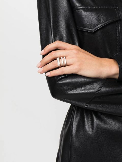 Zadig&Voltaire brass angular ring - Silver