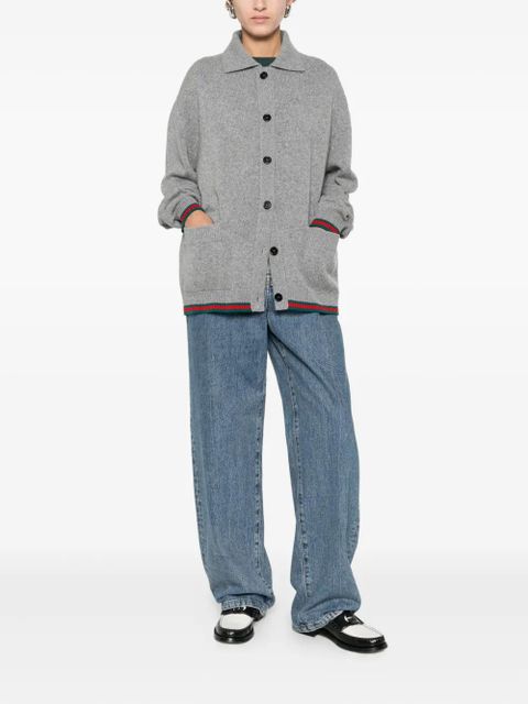 Gucci button striped cardigan - Grey