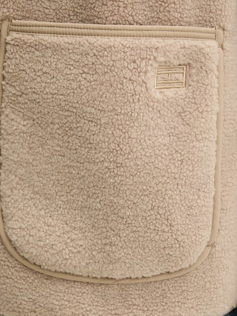 Tommy Hilfiger bezrękawnik kolor beżowy przejściowy WW0WW49315