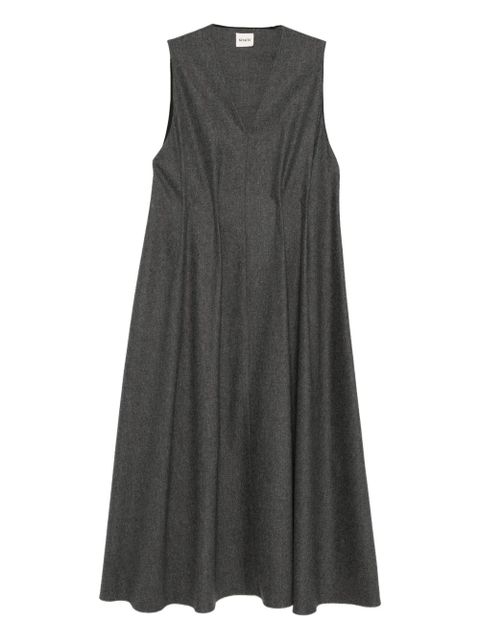 KHAITE V-neck dress - Grey - zdjęcie produktu nr 1
