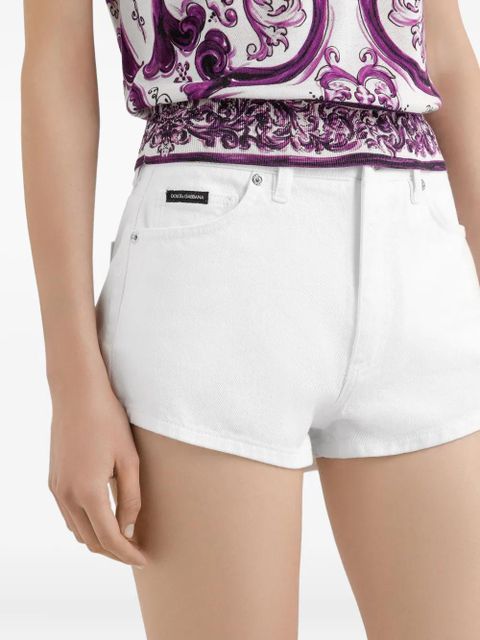 Dolce & Gabbana logo-plaque shorts - White