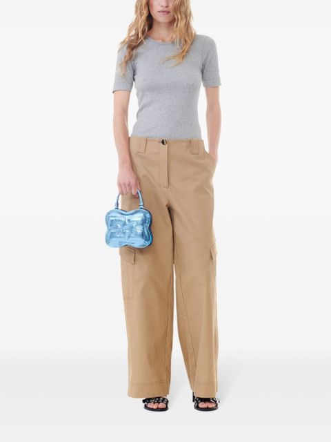 GANNI mid-rise cargo trousers - Neutrals