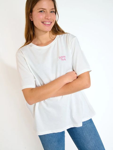 Banana Moon t-shirt bawełniany Urbana damski kolor beżowy CRISP.URBANA - zdjęcie produktu nr 2