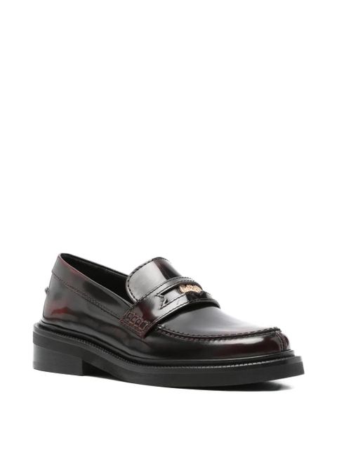 Maje leather clover-medallion loafers - Red - zdjęcie produktu nr 2