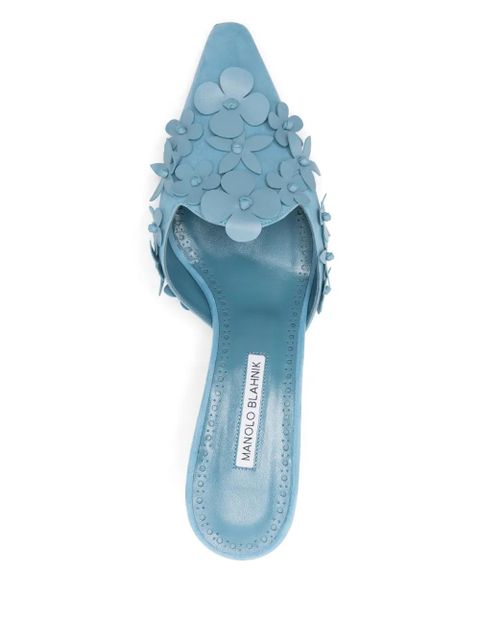 Manolo Blahnik 50mm Harnes mules - Blue