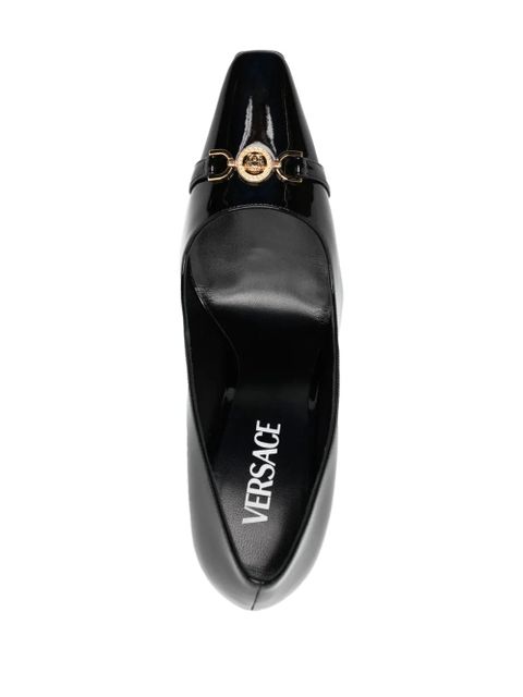 Versace 110mm patent-finish leather pumps - Black - zdjęcie produktu nr 2