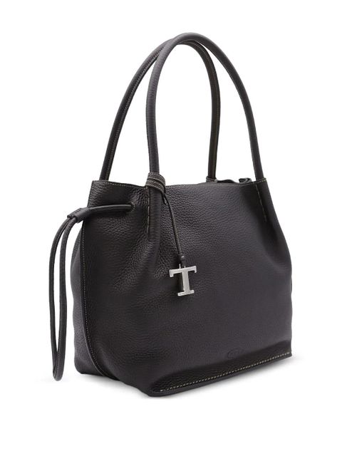 Tod's drawstring leather tote bag - Black