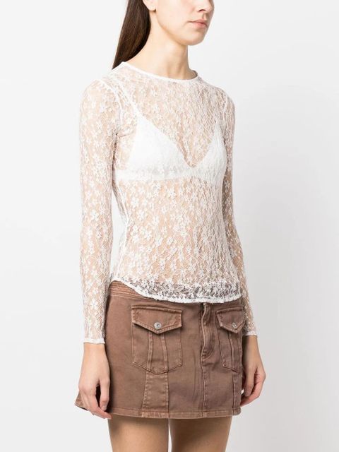 ISABEL MARANT Toyela lace top - White