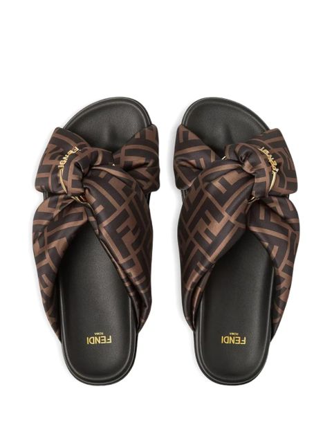 FENDI FF-motif sandals - Brown