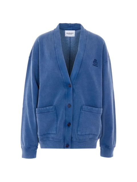 MARANT ÉTOILE Stephy embroidered V-neck cardigan - Blue - zdjęcie produktu nr 1