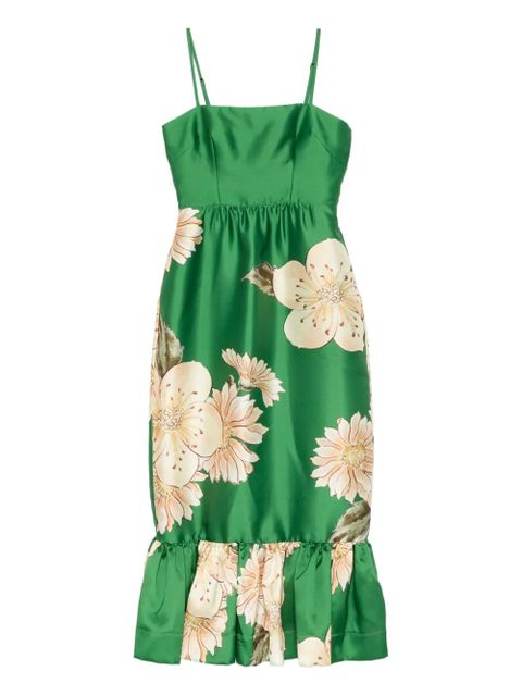 ALEMAIS floral-print midi dress - Green - zdjęcie produktu nr 1