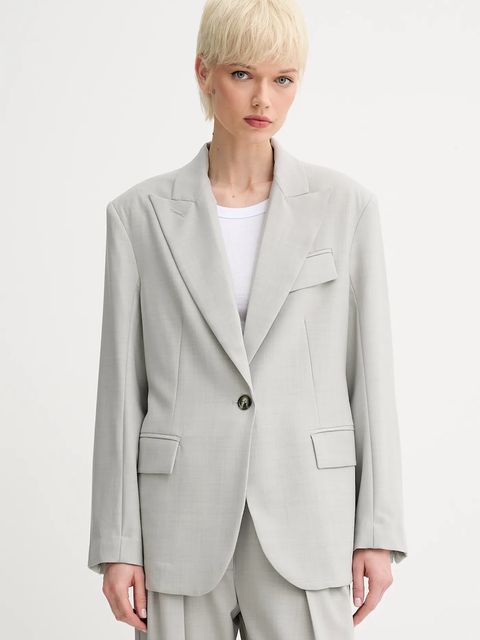 Day Birger et Mikkelsen marynarka wełniana Armand kolor szary jednorzędowa gładka DAY65243648 - zdjęcie produktu nr 1