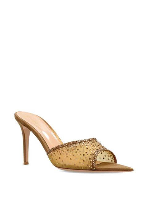 Gianvito Rossi 85mm Rania crystal-embellished sandals - Gold - zdjęcie produktu nr 2