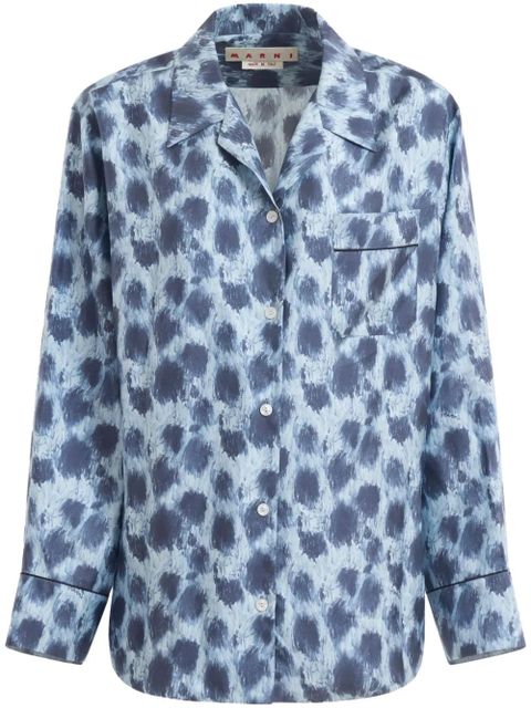 Marni All-over-print shirt - Blue - zdjęcie produktu nr 1