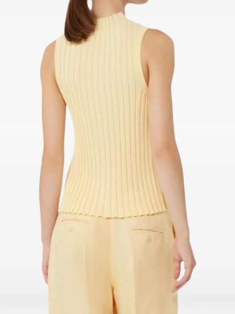 Weekend Max Mara ribbed knitted top - Yellow