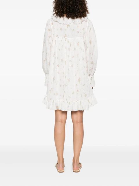 Chloé floral-print mini dress - White