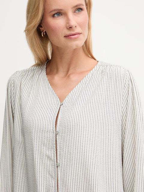 United Colors of Benetton koszula damska kolor beżowy regular 570QDQ0CH