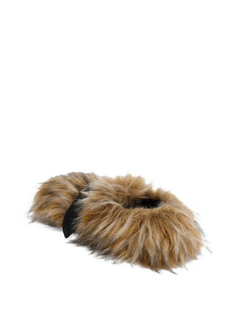 Dolce & Gabbana fur buckled loafers - Brown