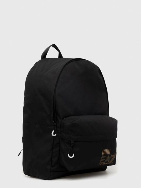 EA7 Emporio Armani plecak kolor czarny duży z nadrukiem