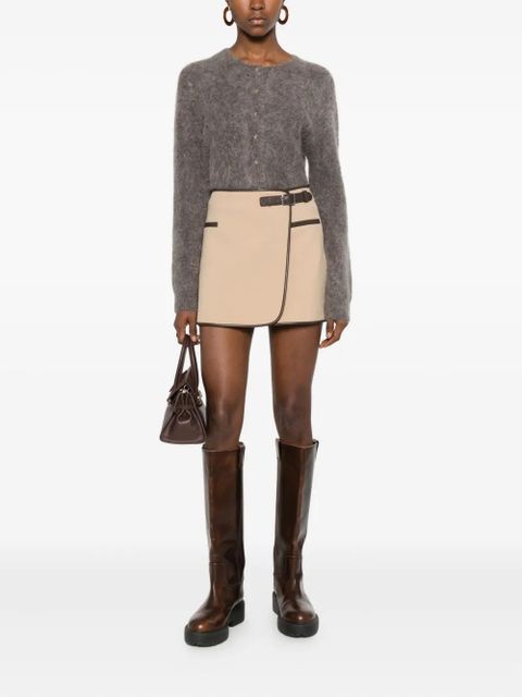 Simkhai Sheridan buckled mini skirt - Neutrals