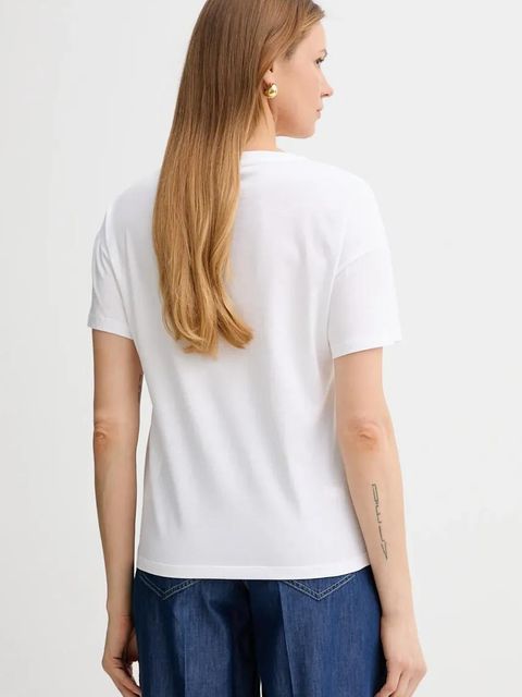 Liu Jo t-shirt bawełniany damski kolor biały WA5147.JS923