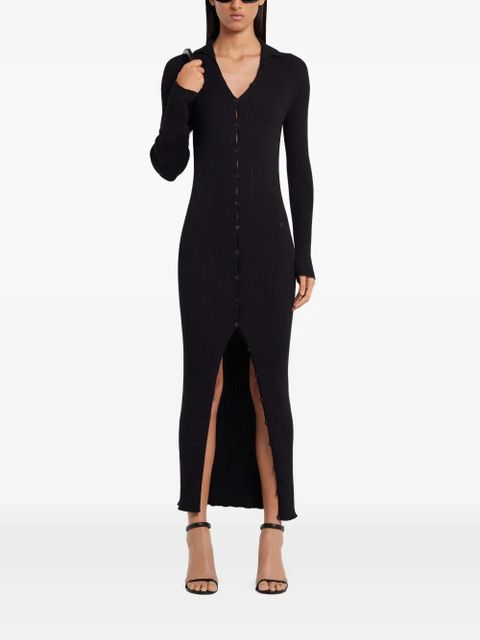 Courrèges button-down midi dress - Black