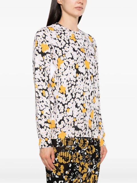 Lanvin floral-print cotton sweatshirt - Neutrals