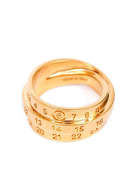 MM6 Maison Margiela numbers-motif ring - Gold