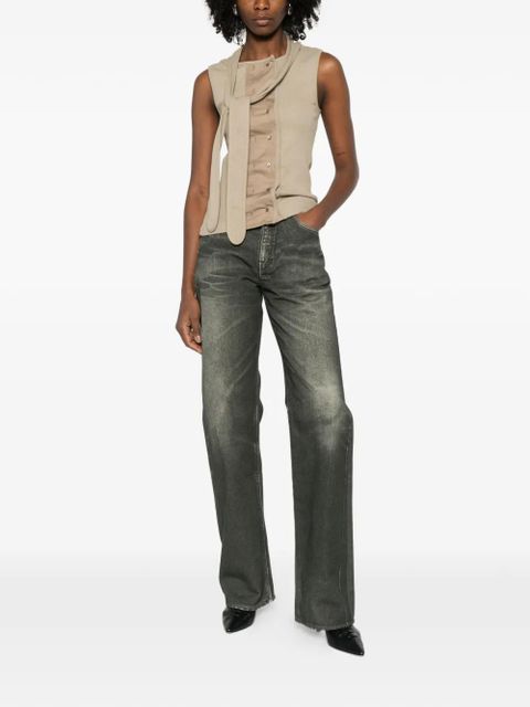 LEMAIRE asymmetrical tie top - Neutrals - zdjęcie produktu nr 2