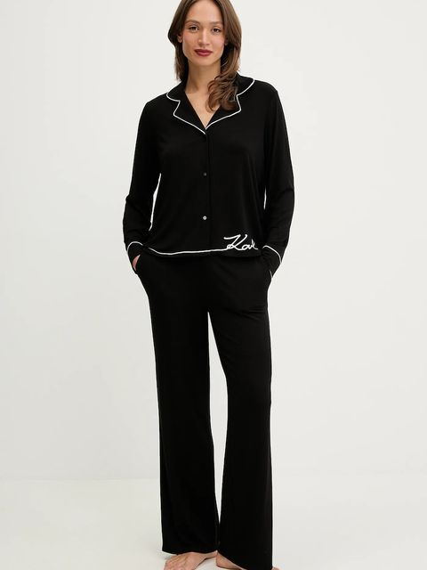 Karl Lagerfeld piżama damska kolor czarny B1W45010 - zdjęcie produktu nr 1