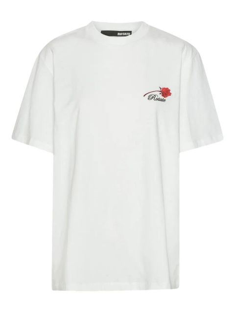 ROTATE BIRGER CHRISTENSEN logo-embroidery organic-cotton T-shirt - White - zdjęcie produktu nr 1