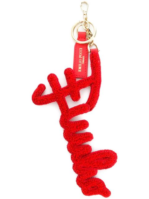 PUCCI textured keyring